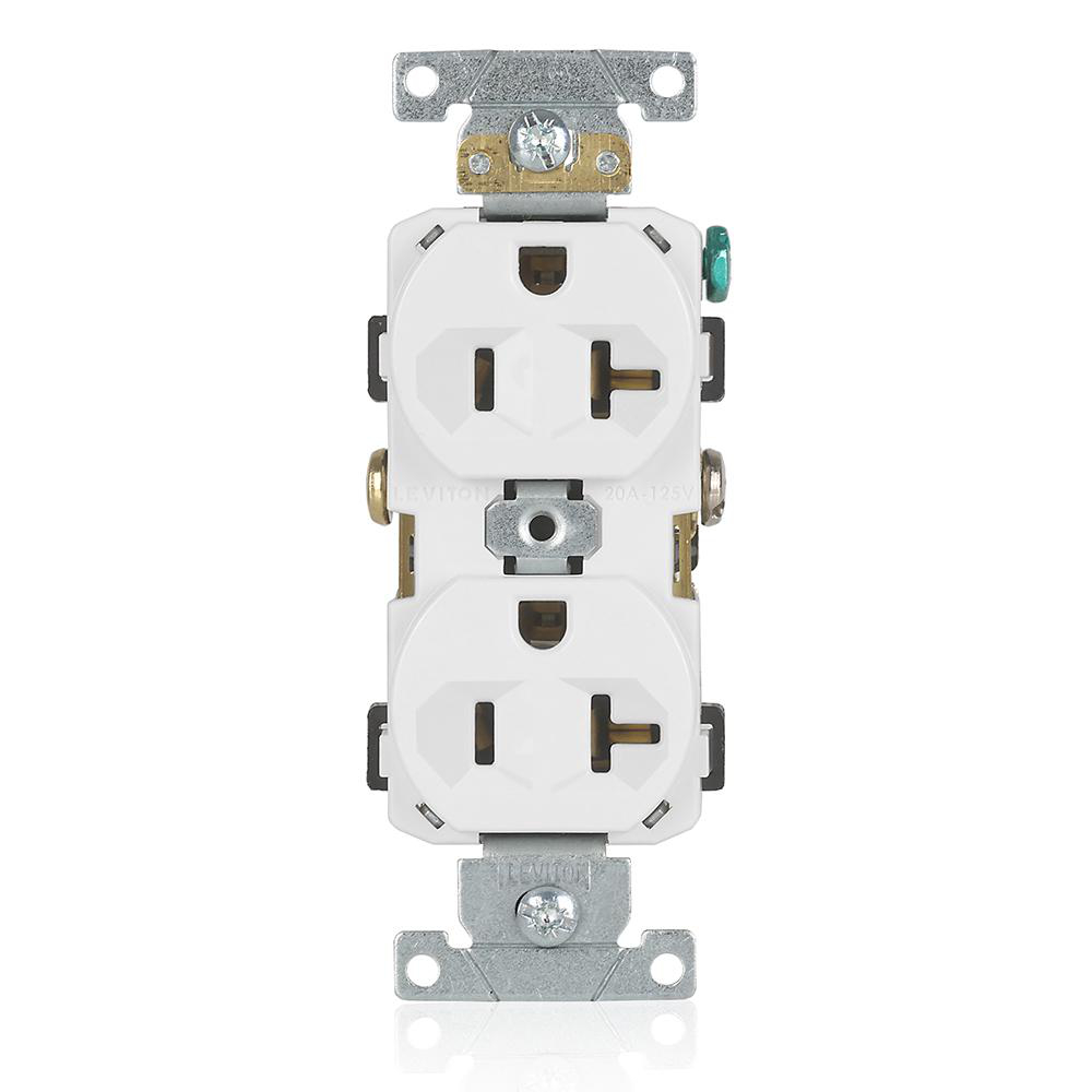 Product image for Receptacle straight 2P3W 125V 20A white