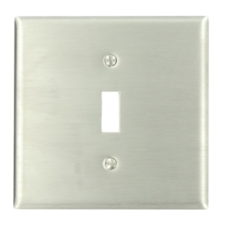 Product image for Cover plate 1 toggle switch 2 gang stainless