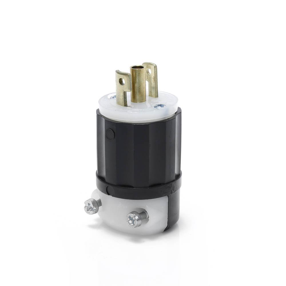 Product image for Plug locking ind grade nyl 2P3W 125V 15A blk/wht