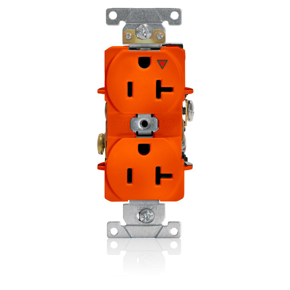 Product image for Receptacle straight 2P3W 125V 20A orange