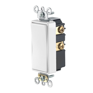 Product image for LEVITON 56081-2W SWITCH DECORA PLUS WHITE 3A 24V ROCKER LOW VOLT MOMENTARY 1POLE 2THROW CTR OFF