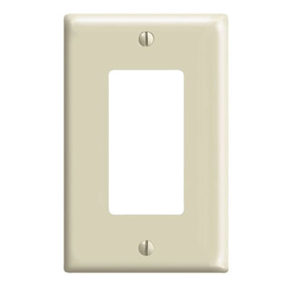 Product image for Wallplate Decora/GFCI device 1G thermoset ivory