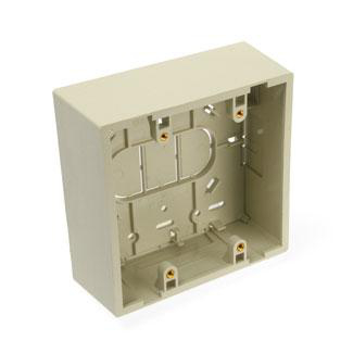 Product image for Box standard back 2-gang surface mount ivory