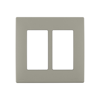 Product image for Wall plate snap-on polymer 2G wood smoke