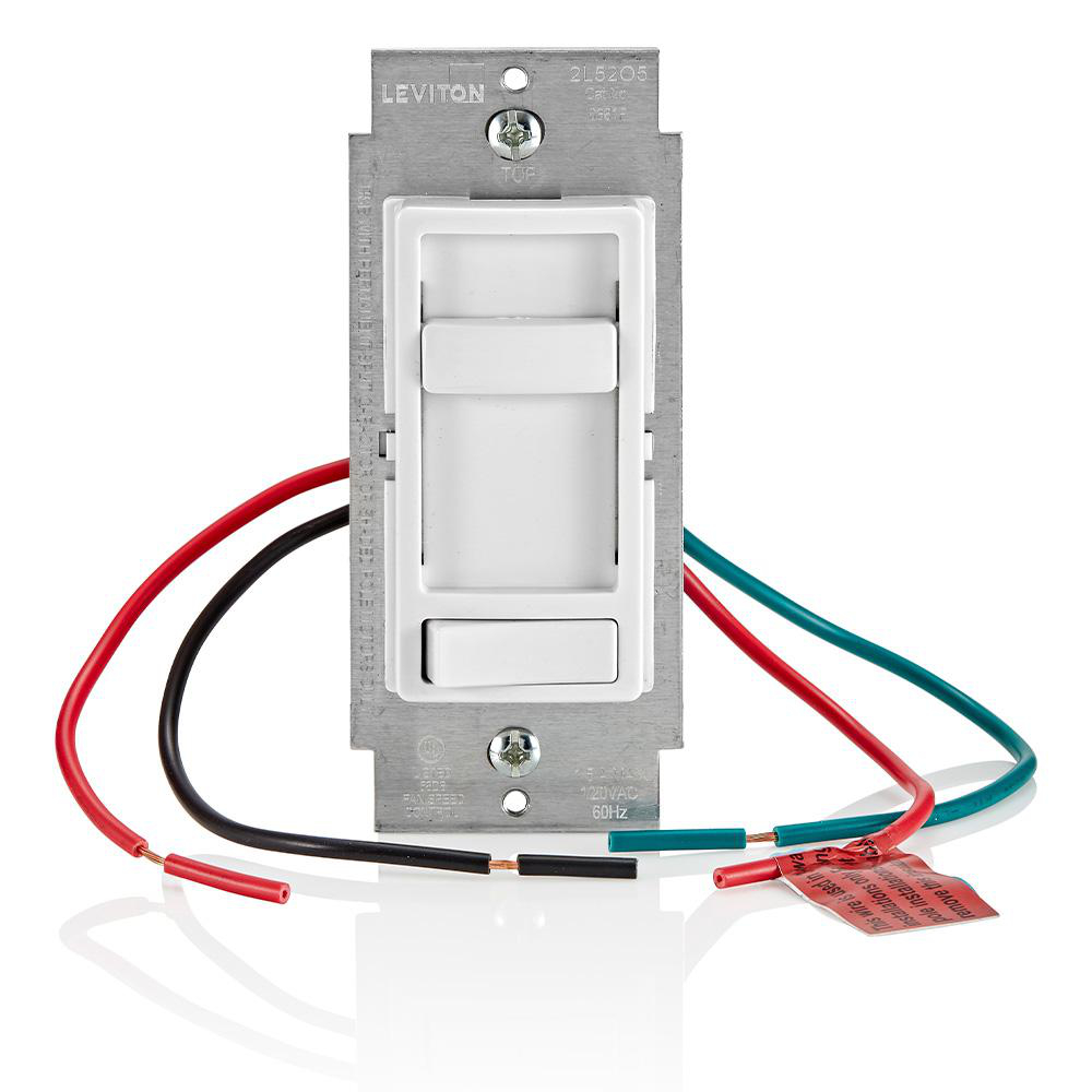 Product image for SureSlide Ceiling Fan Wall Switch, Quiet 3-Speed Fan Control