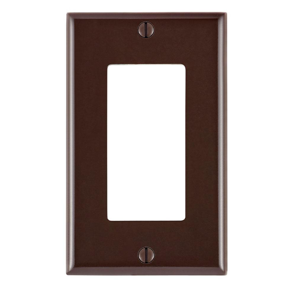Product image for Wallplate Decora/gfci device mount 1-gang brown