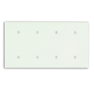 Product image for Wallplate standard 4-gang no device thermoset white