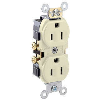 Product image for Receptacle 5-15R HD round duplex 15A 125V almlit