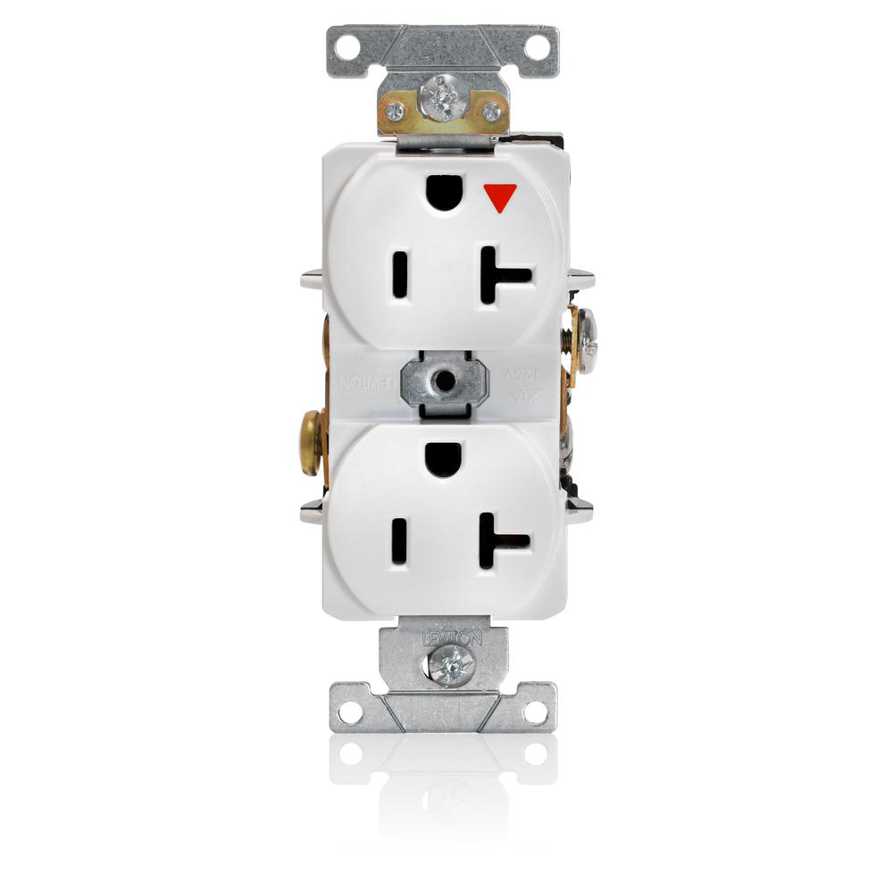 Product image for Receptacle duplex isolated ground nylon 20A 125V white