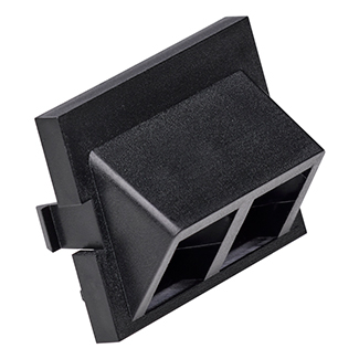 Product image for Insert module adapter 2port 1.5 units high black