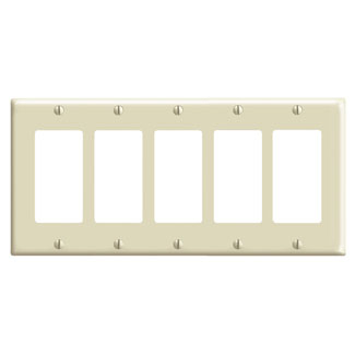 Product image for Wallplate Decora/GFCI device 5G thermoset ivory