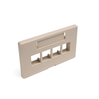 Product image for Plate face modular furniture 4-port plastic ivory
