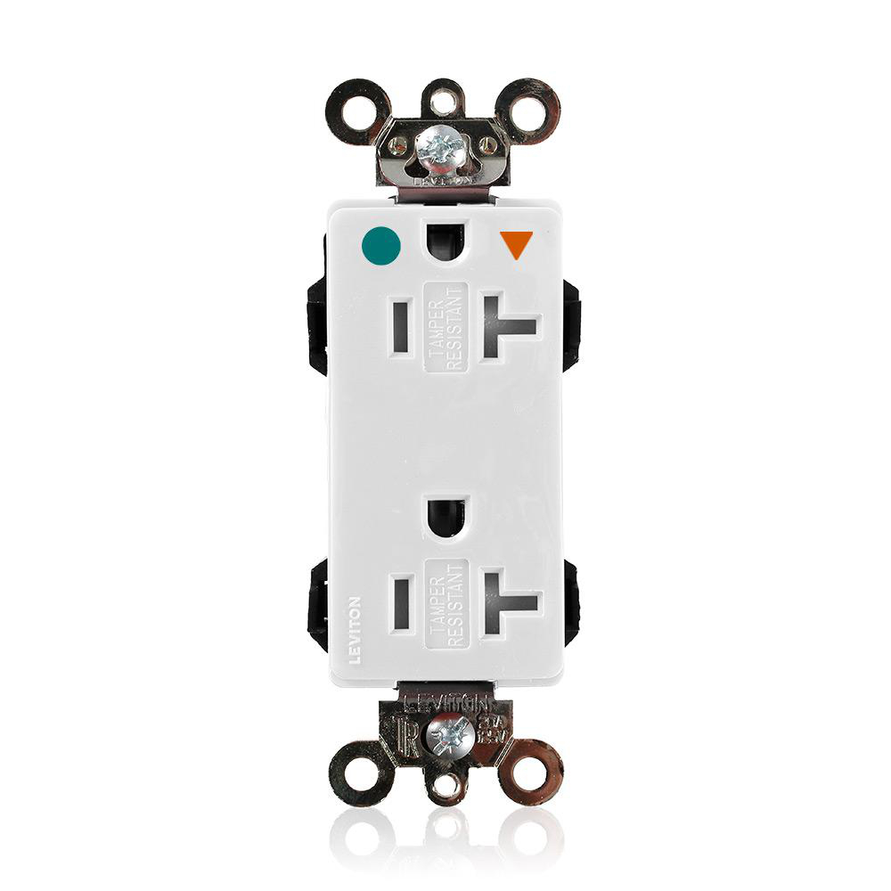 Product image for Receptacle duplex isolated ground nylon 20A 125V white