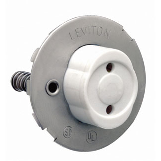 Product image for Lamp holder thrmplst snap-in mnt 660V 660W wht