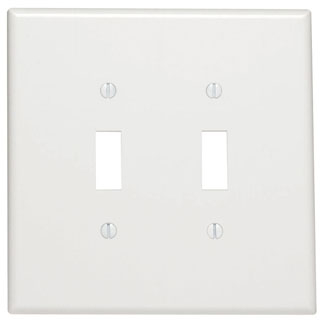 Product image for Wallplate toggle switch 2-gang oversized