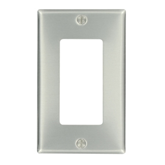 Product image for Wallplate standard 1-gang decora/GFCI aluminium