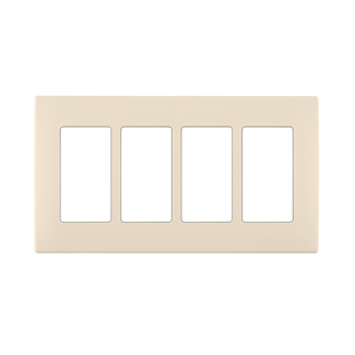 Product image for Wall plate snap-on polymer 4G gold coast white