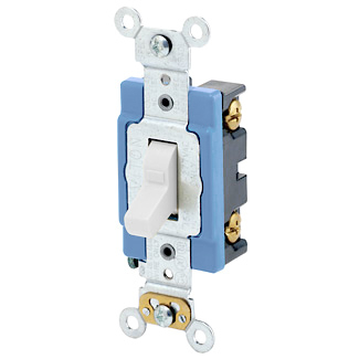 Product image for Switch toggle lighted handle 1P 120V 15A white