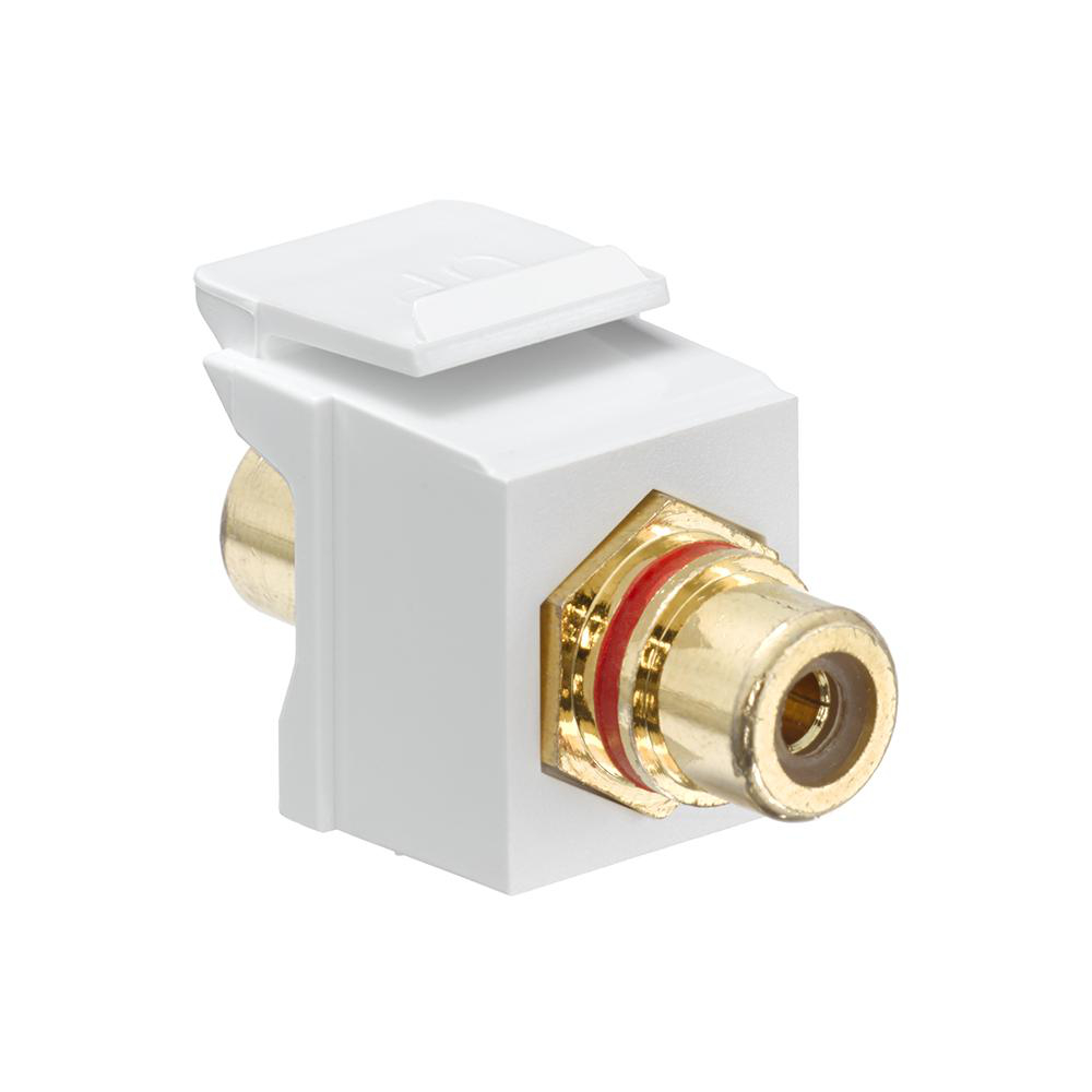 Product image for Connector RCA feedthrough gold-plated Red Stripe