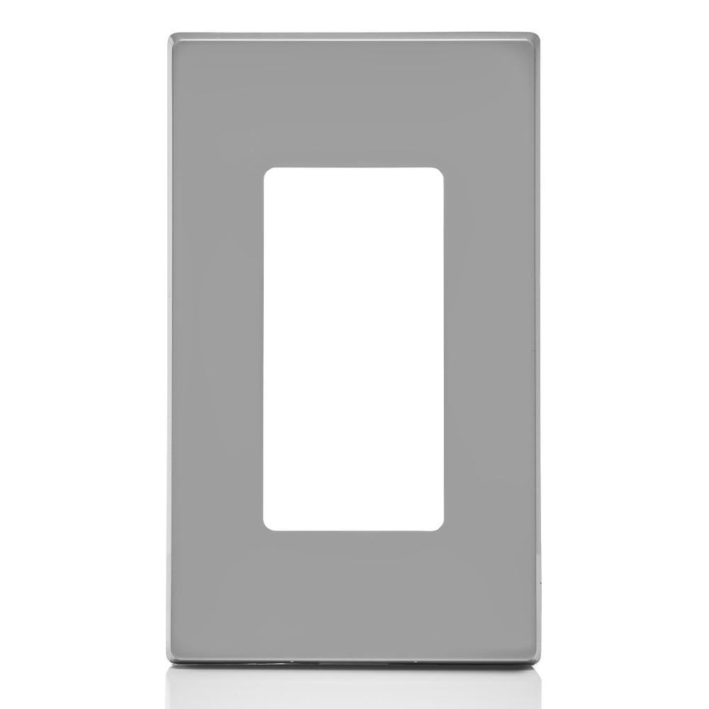 Product image for Wallplate screwless PC 1G snap-on grey