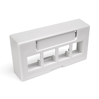Product image for Cover surface quickport 4 ports white