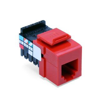 Product image for Connector USOC snapin 6P6C crimson red quickport