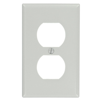 Product image for Cover plate receptacle duplex 1 gang grey
