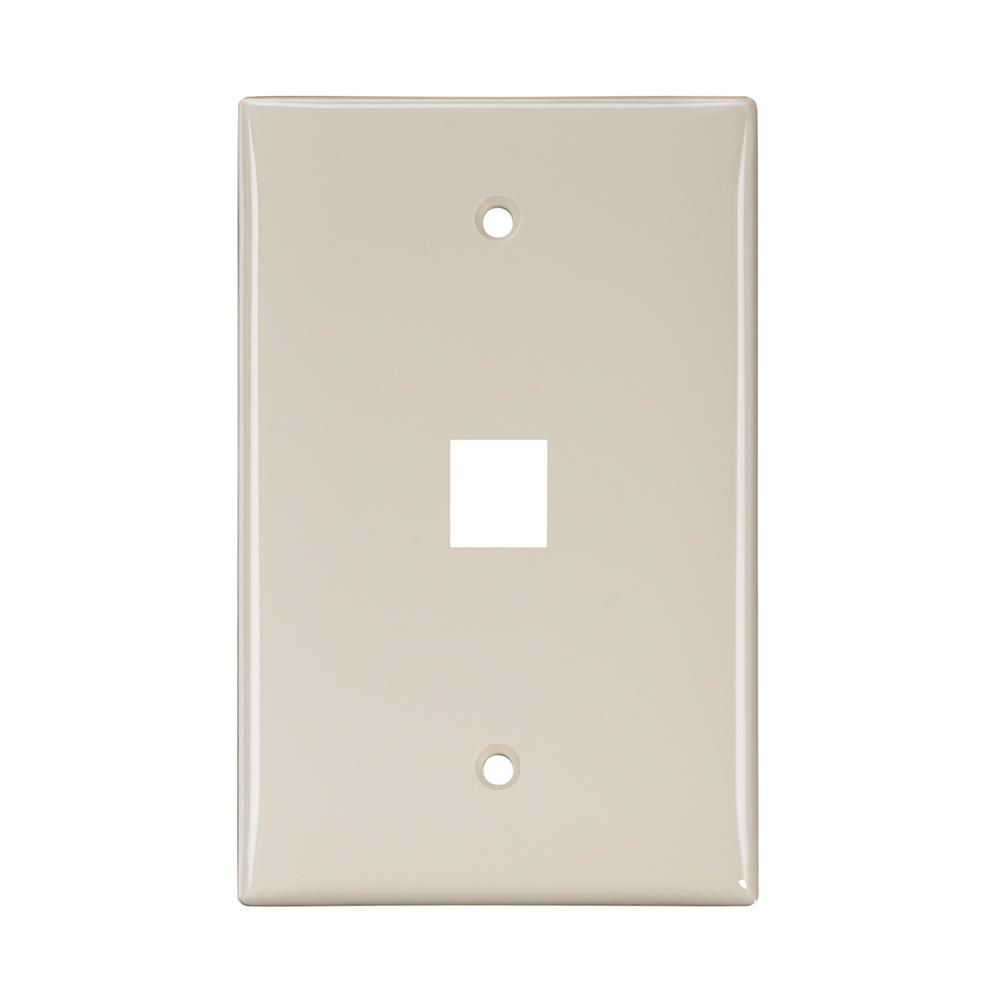 Product image for Plate wall midway 1-gang 1-port nylon light-almond