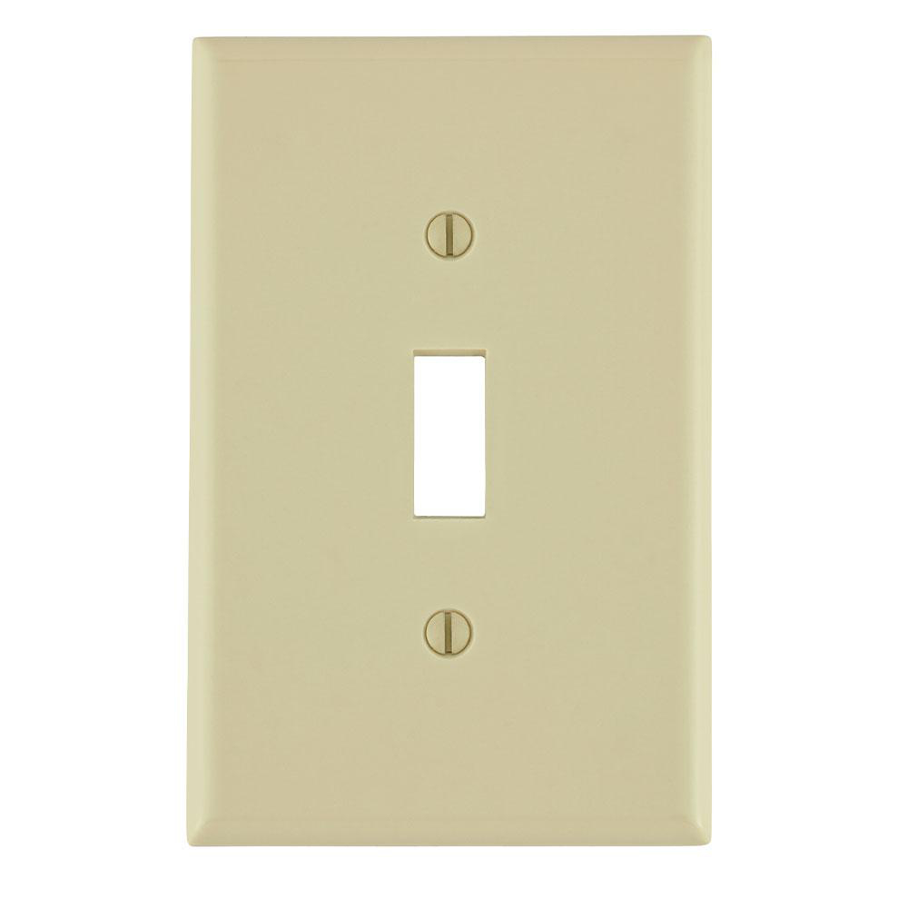 Product image for Wallplate midway 1-gang toggle switch thermoset ivory