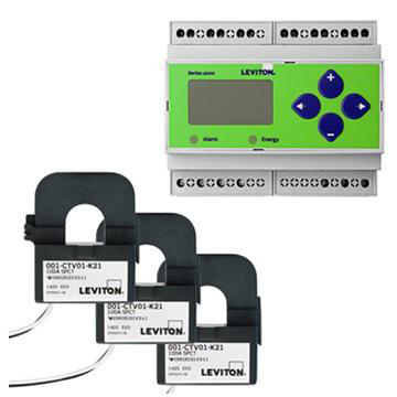 Product image for Submeter, DIN rail mount, Universal Voltage, 3 Phase 3 Wire/4 Wire, Max 100A,