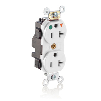 Product image for Receptacle duplex isolated ground nylon 20A 125V white