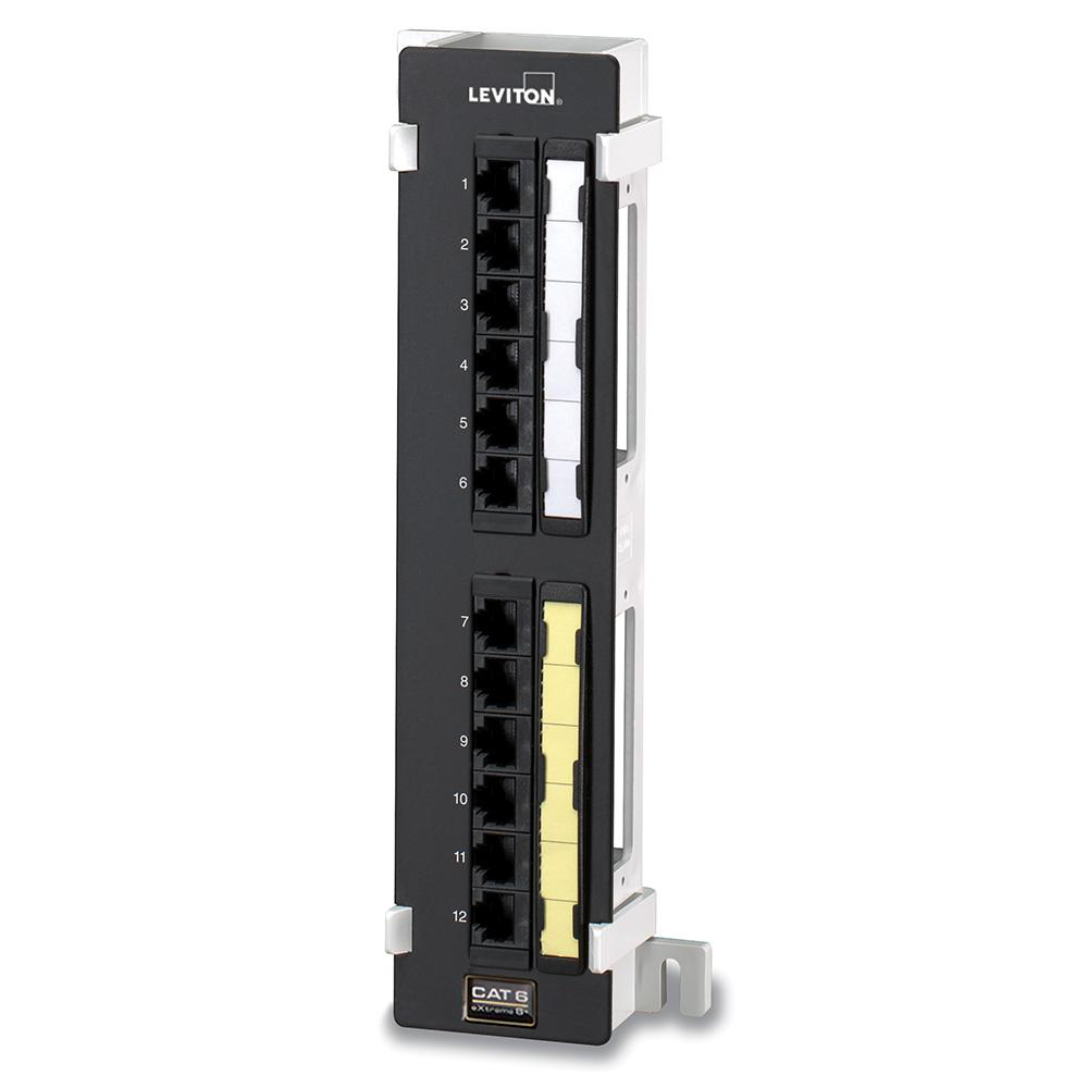 Product image for Panel patch 110-style 12-port CAT-6 2RU black