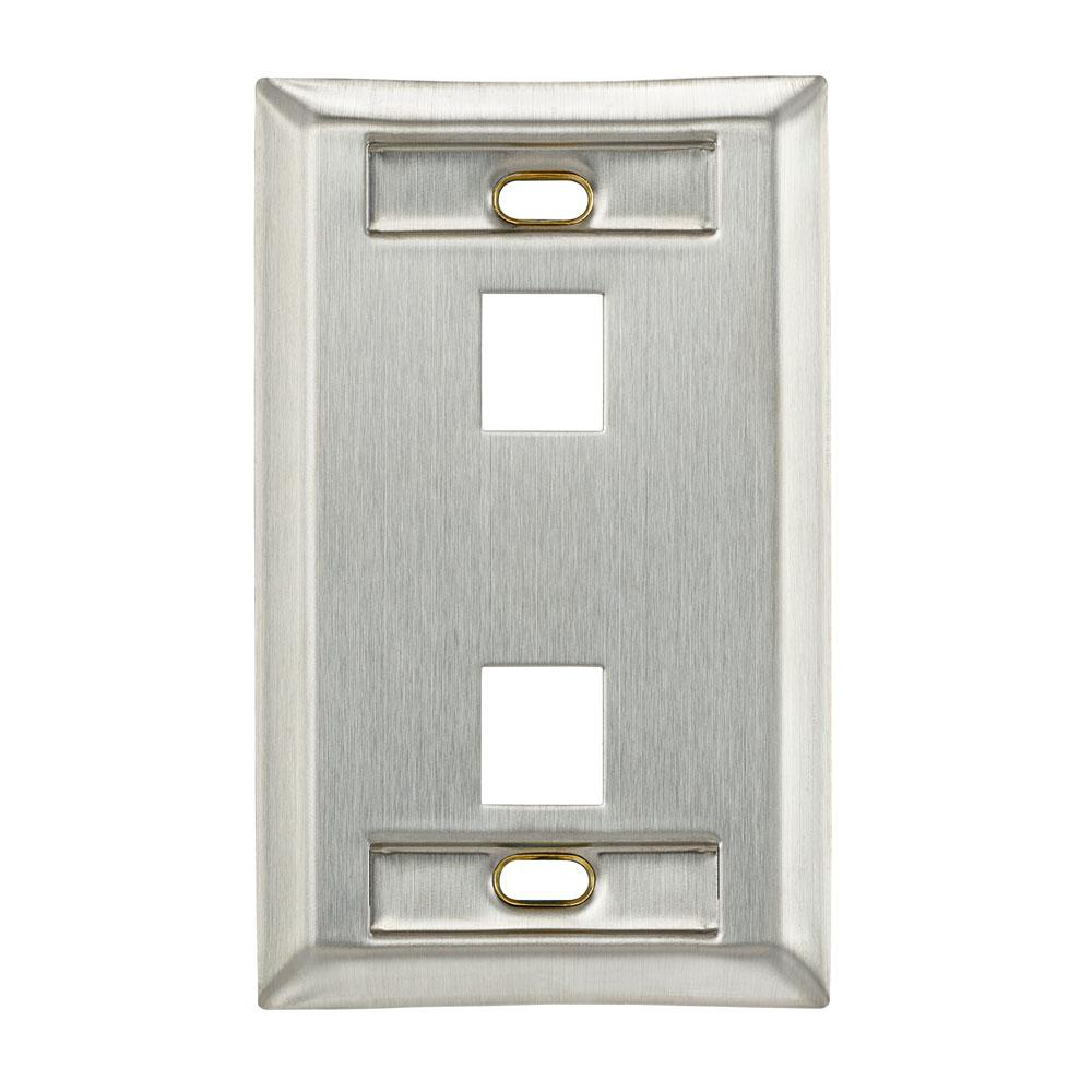 LEVITON 43080-1L2 2PORT SG QP WP W/ID STAINLESS STEEL