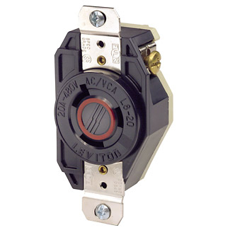 Product image for Receptacle L8-20R twlo 2P3W 20A 480V blk