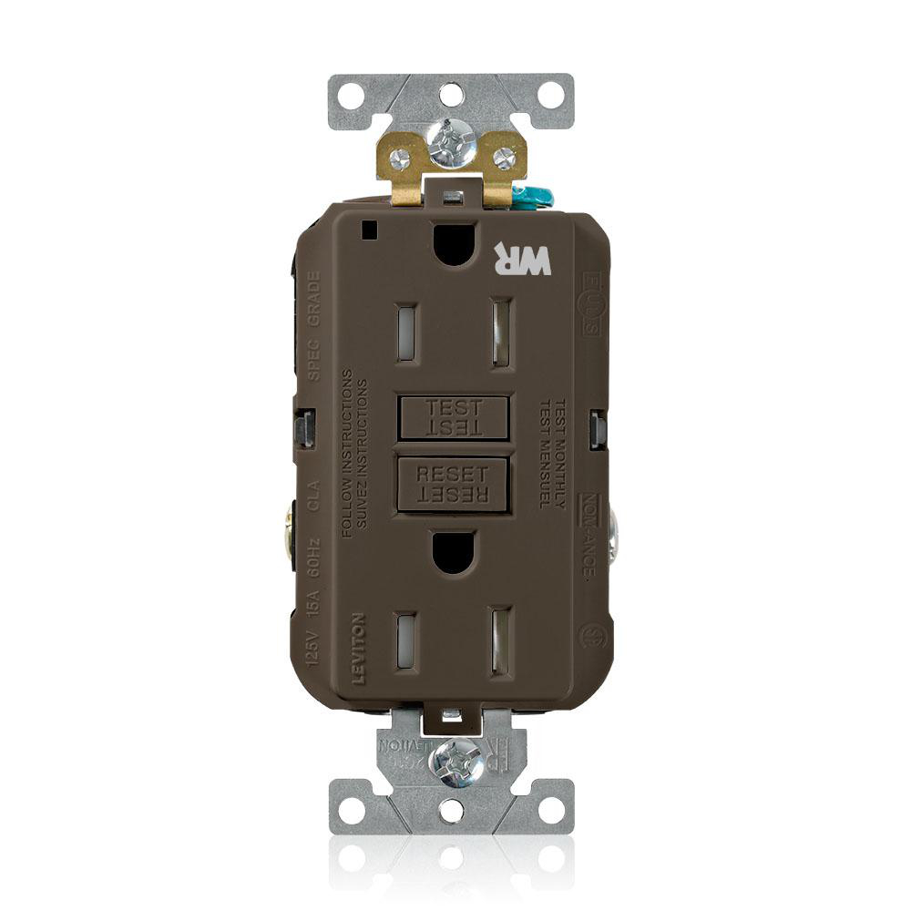 Product image for 15 Amp SmartlockPro® GFCI Receptacle/Outlet, Industrial Grade, Weather and