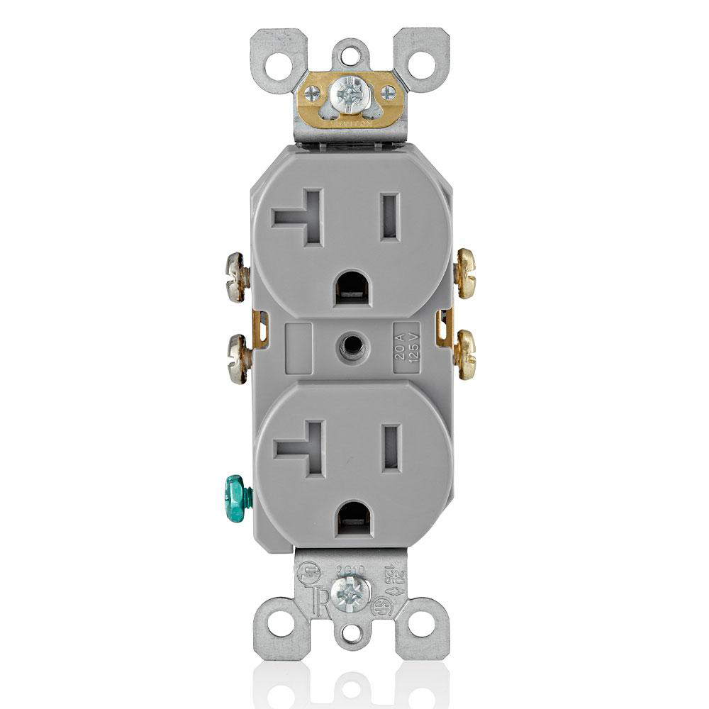 Product image for Receptacle straight 2P3W 125V 20A grey