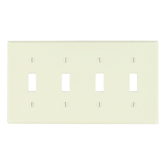 Product image for Wallplate standard toggle switch 4G lt almond