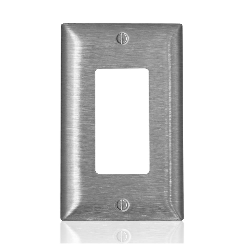 Product image for 1-Gang Decora Wallplate, Midway Size, Non-Magnetic Stainless Steel, C-Series