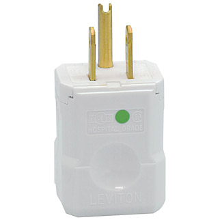 Product image for Plug straight 2P3W 125V 15A white