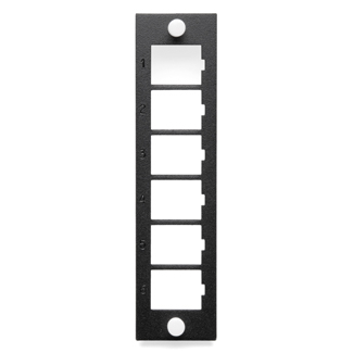 Product image for Adapter plate empty for 6 connectors black