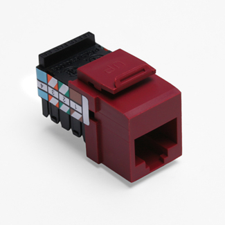 Product image for Connector UTP USOC 8P8C plastic dark red