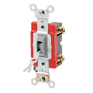 Product image for Switch toggle 1-pole locking 20A 120/277V grey