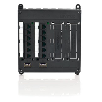 Product image for Patch panel twist and mount 12port cat6 black