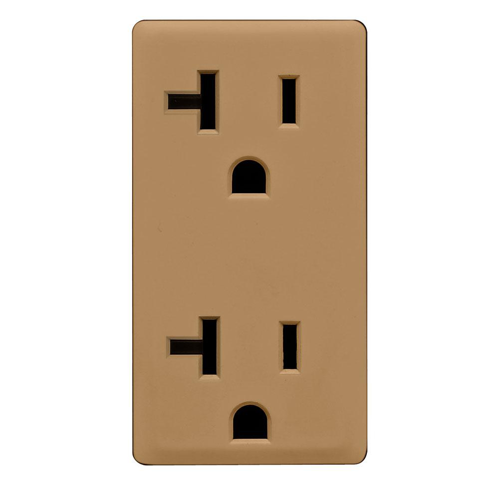 LEVITON RKR20-WC FACE KIT RETROFIT PB WARM CARAMEL 20A REC COLOR CHANGE