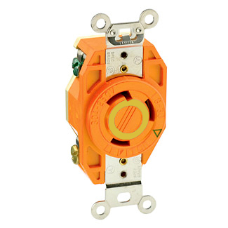 Product image for Receptacle L5-30R twlo iso 2P3W 30A 125V ora