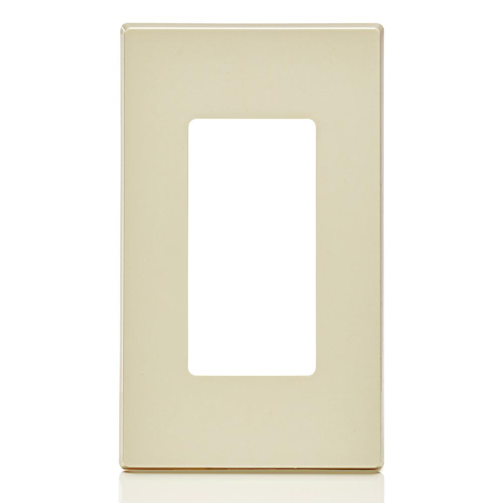 Product image for Wallplate Decora Plus™ screwless 1-gang almond