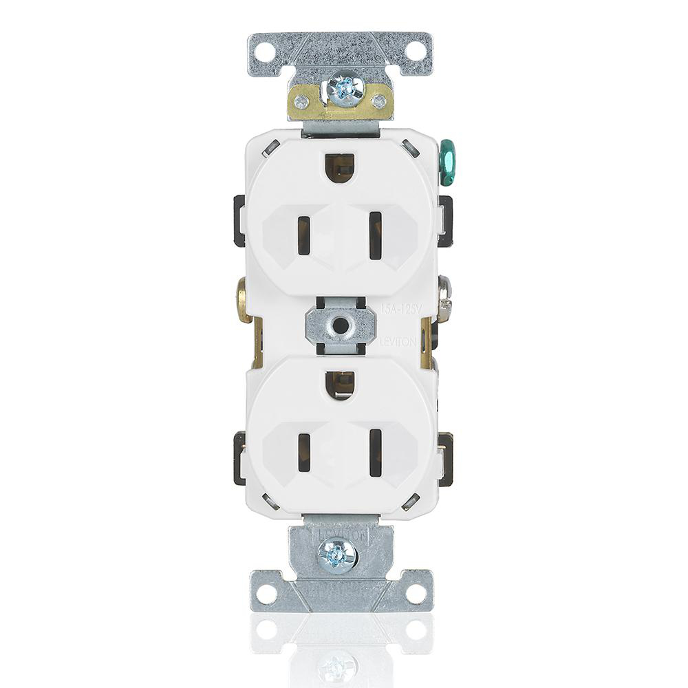 Product image for Receptacle straight 2P3W 125V 15A white