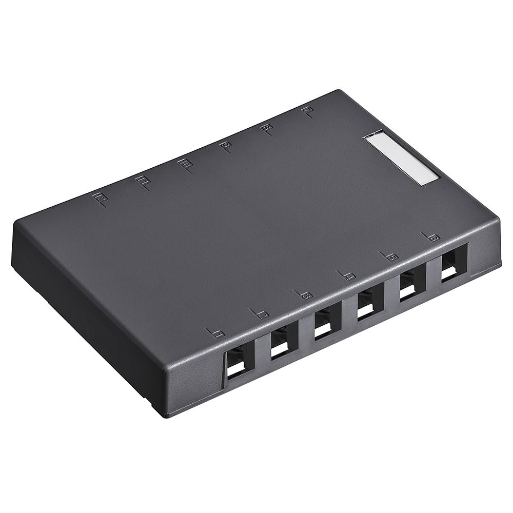 Product image for Housing surface mount plst 12 port blk quickport