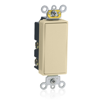 Product image for Switch rocker commercial AC quiet 1-pole 2throw 120/277V 15AMP ivory