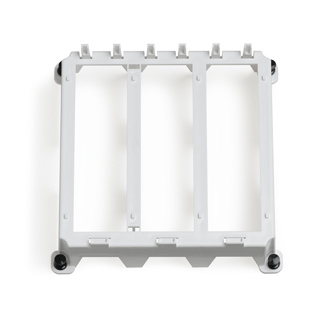 Product image for Bracket half width abs 3-single bays white